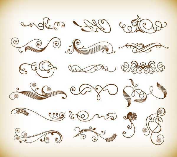 vector set of decorative elements for design