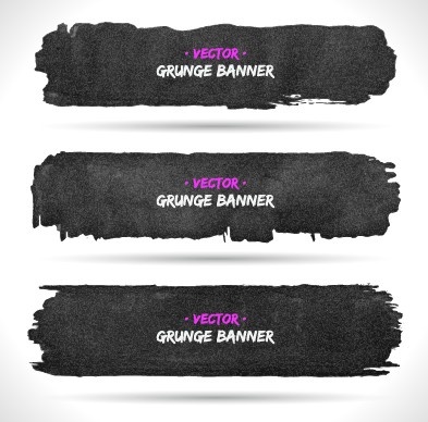 vector set of grunge banner