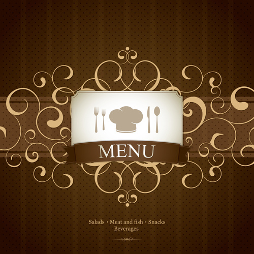 vector set of restaurant menu design graphics