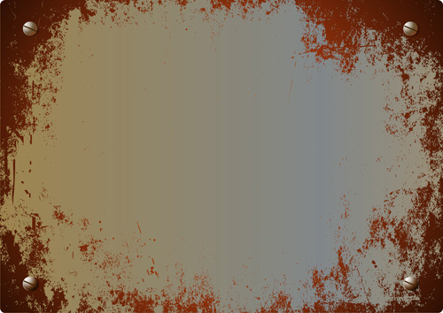 vector set of rusted metal texture background