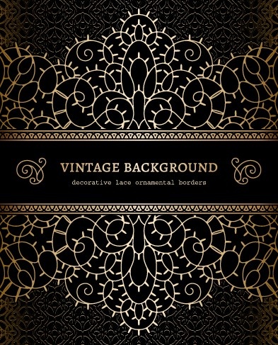 vector set of vintage luxury background design