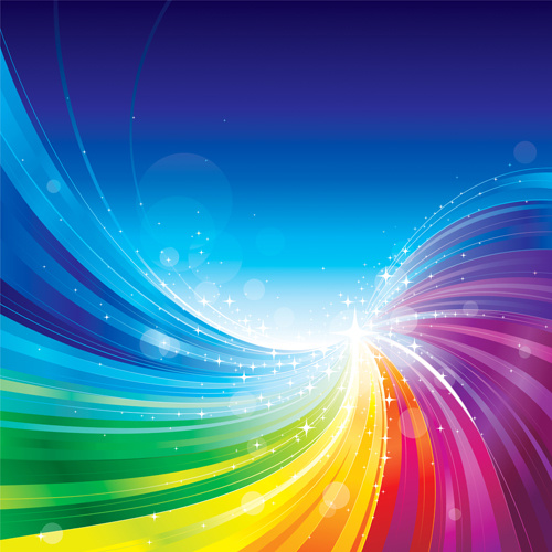 vector shiny rainbow background 