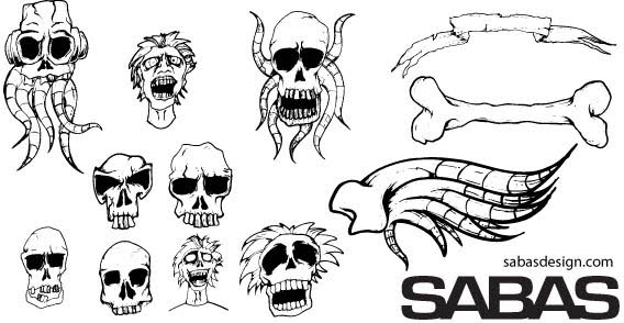 Vector skulls