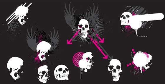 Vector skulls 