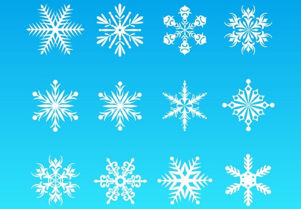 vector snowflakes set for christmas design