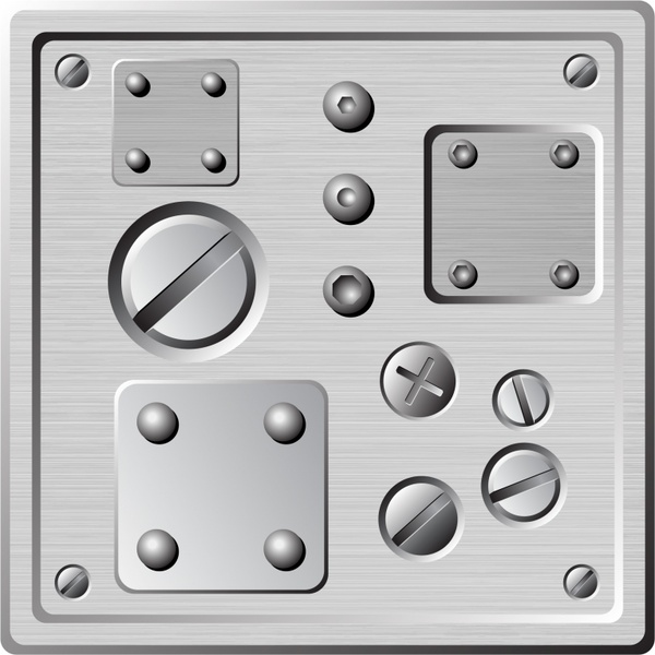 mechanical plate background nuts icons grey design