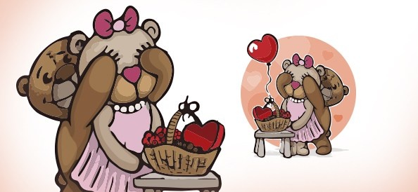 vector teddy bears illustration