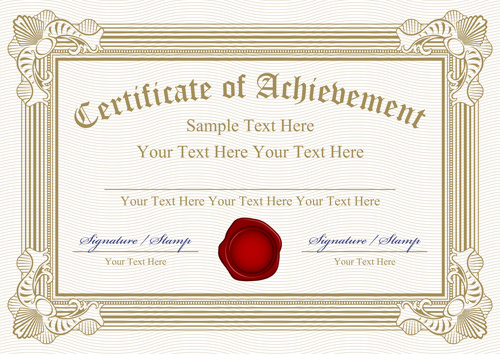 vector templates of certificates design set