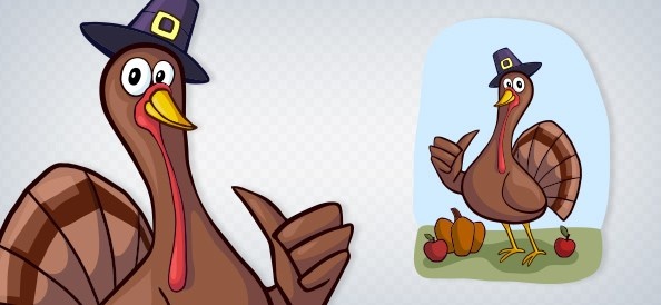 vector thumbs up turkey
