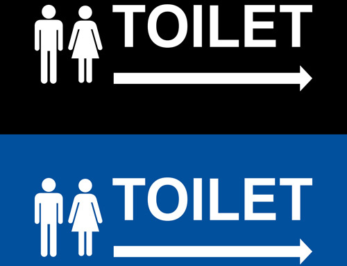 vector toilet sign man and woman design