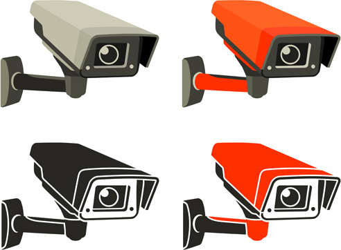 vector video surveillance design elements 