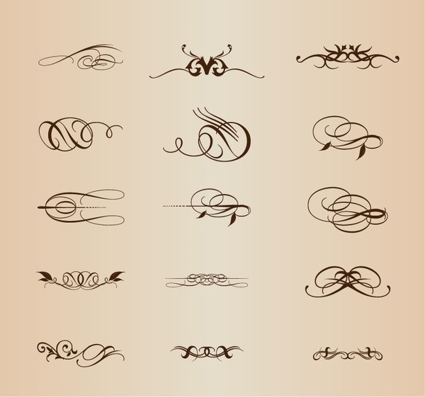vector vintage calligraphic design elements