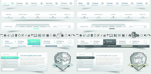 vector web elements menu art graphic