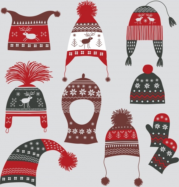 Download Vector winter hat gloves Free vector in Encapsulated PostScript eps ( .eps ) vector illustration ...