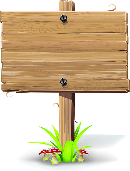 vector wooden signs design elements