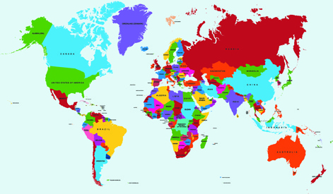 Download Simple world map vector free vector download (6,005 Free ...
