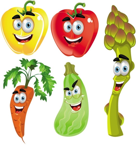 vegetable cartoon image 02 vector