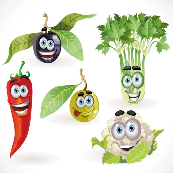 vegetable cartoon image 05 vector