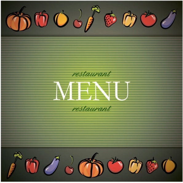 vegetable menu background vector