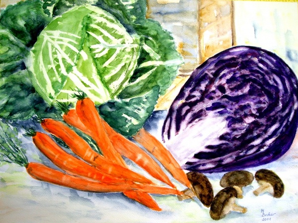 vegetables carrots kohl