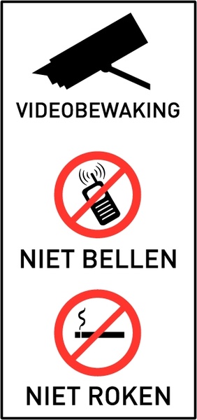 videobewaking niet bellen niet roken