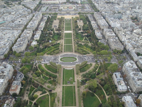 view from the eiffel tower in paris france