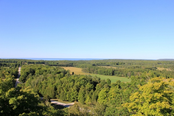 view from tower on washington island wisconsin 