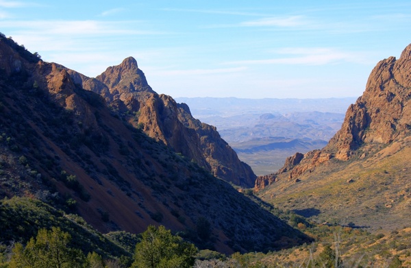 view of the high chisos at big bend national park texas
