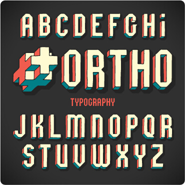 Download Vintage 3d alphabet vector Free vector in Encapsulated ...