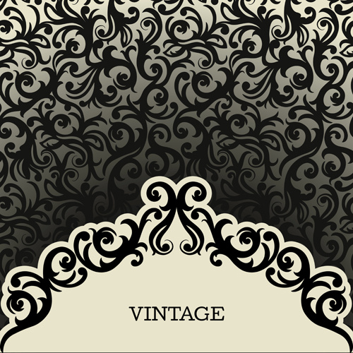 vintage background with decoration pattern vector
