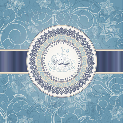 vintage backgrounds with floral vector graphic 