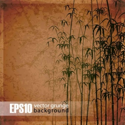 vintage bamboo forest background vector
