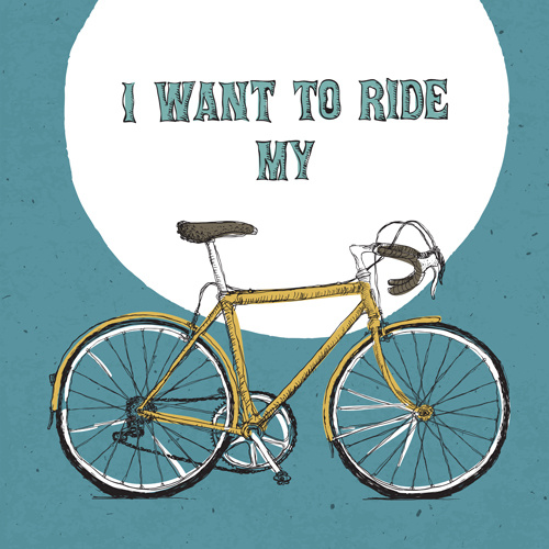 vintage bicycle poster vectors