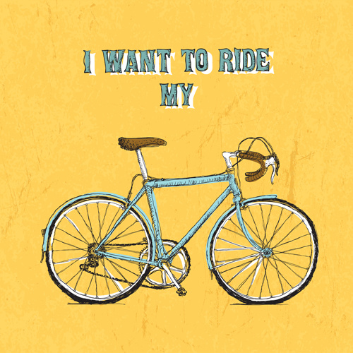 vintage bicycle poster vectors 