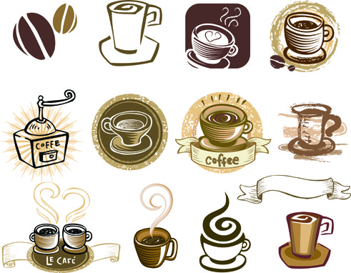 vintage coffee logo design vector 