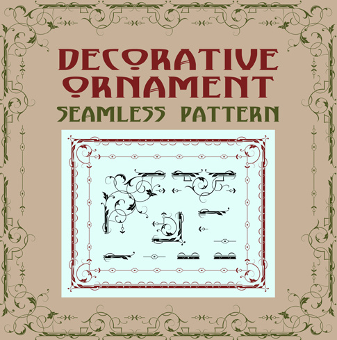 vintage decorative corners with frames vector