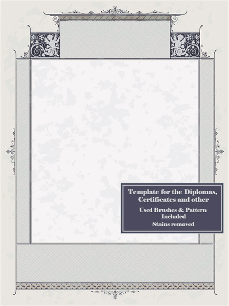 vintage diplomas design cover template vector