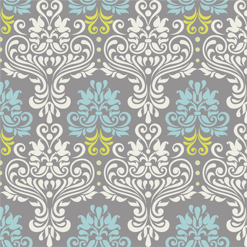 vintage floral decor pattern seamless vector 