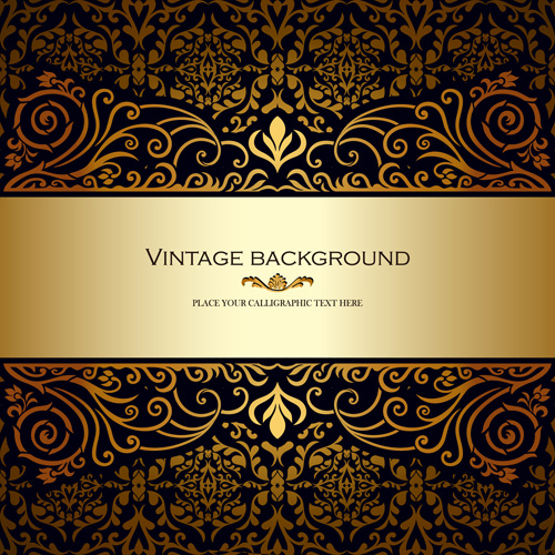 vintage floral luxury background vectors