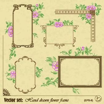 vintage flower design border