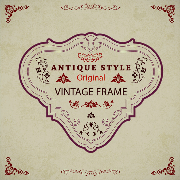 vintage frame design with antique style