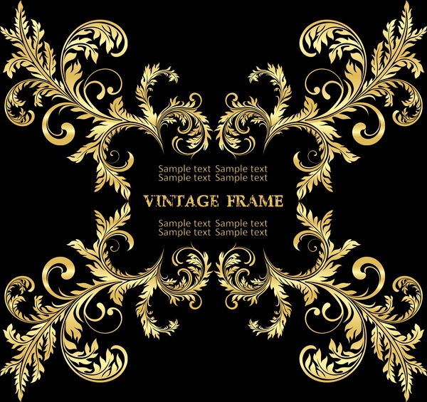 vintage frame vector