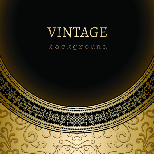 vintage golden backgrounds vector