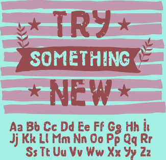 vintage grunge alphabet font vector