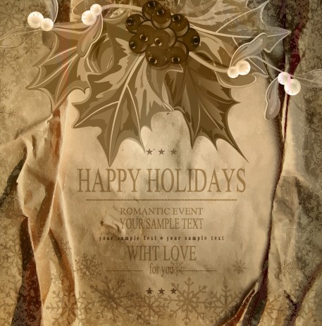 vintage holiday design vector background 