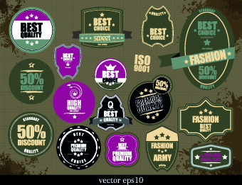 vintage label and badges design elements 