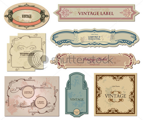 vintage labels art vector graphic