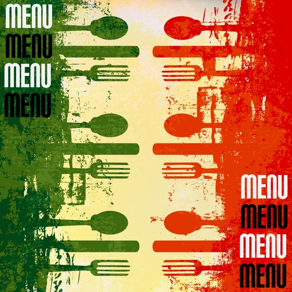 vintage menu vector poster fork