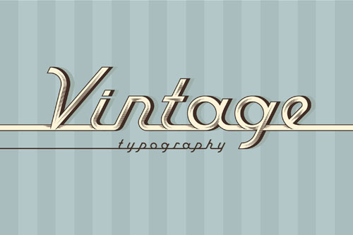 vintage metal auto font vector