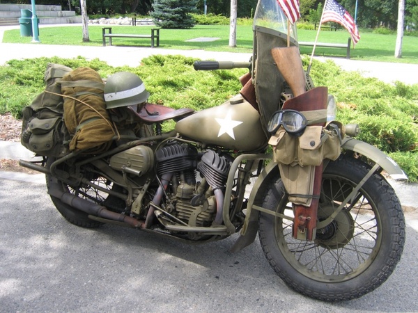 vintage military motorcycle